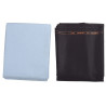 Raymond Men Poly Cotton Unstitched Black Pant and Sky Blue Shirt Piece Multicolour Free Size
