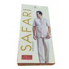ONLY VIMAL Men Polyblend 2.8 m Safari Suit Fabric Beige Free Size
