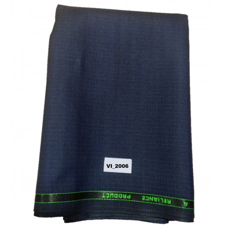 ONLY VIMAL Men Polyester Unstitched 1.2 m Trousers Fabric Blue Free Size