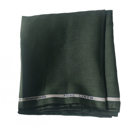 Raymond Men Linen Unstitched Shirt Fabric Forest Green 1 70 Mtr