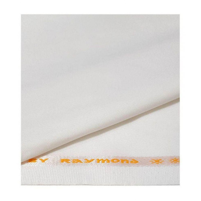 Raymond Men Unstitched Fabric Suiting for Pant or Suit with Fabkart Wallet White 3.0 Mtr Free Size