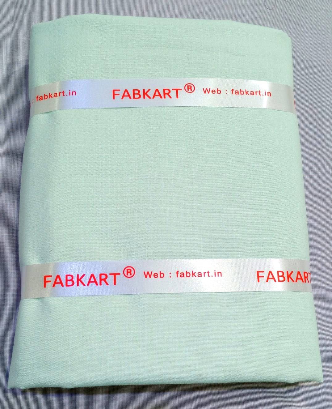 Fabkart - Turquoise Cotton Blend Men's Unstitched Shirts & Trousers  (Color: Turquoise)
