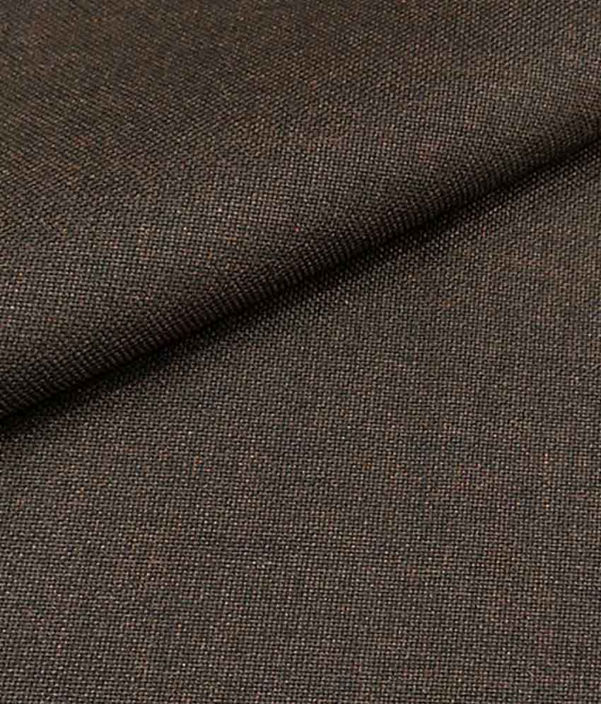 Raymond Men Brown Poly Blend Trouser Fabric