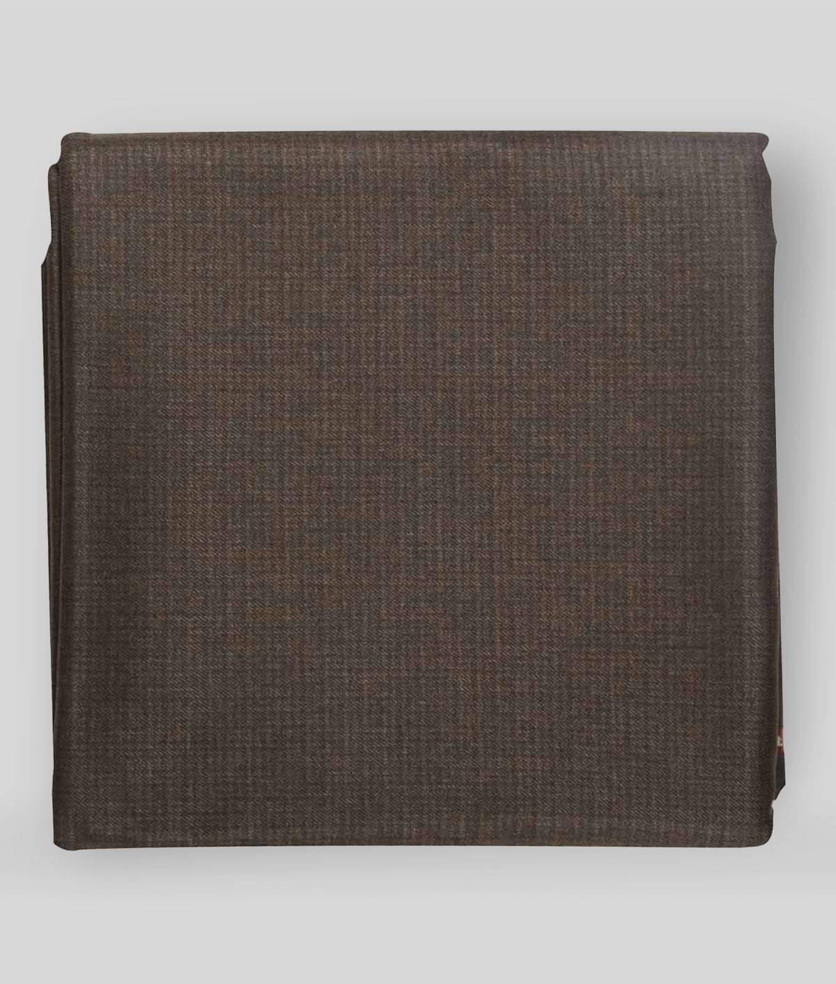 Gwalior Brown Poly Blend Suit Lengths (Size: 3 Metre)