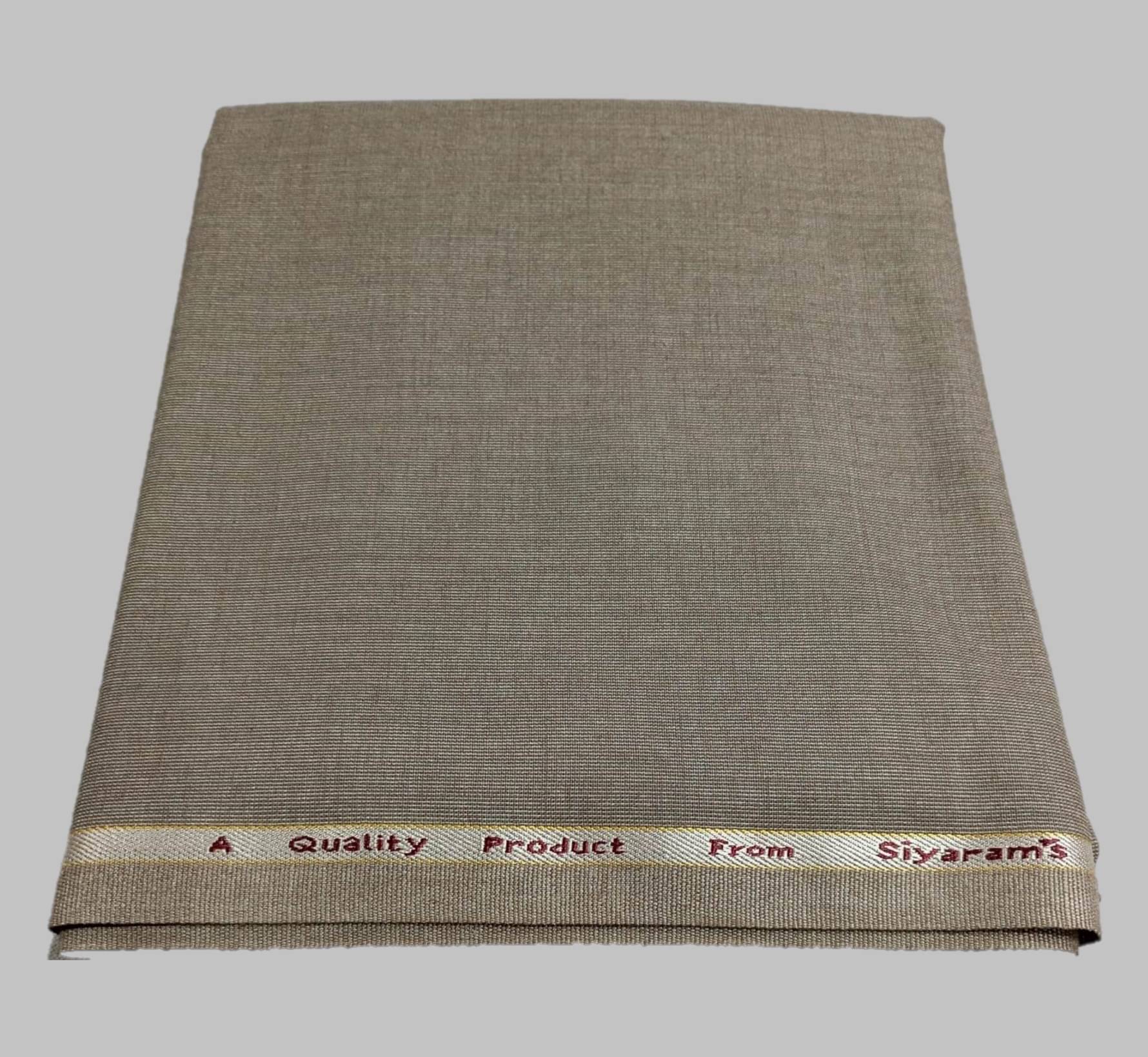 Siyaram Brown Polyester Men's Unstitched Pant Piece ( Pack of 1 ) (Color: Brown)