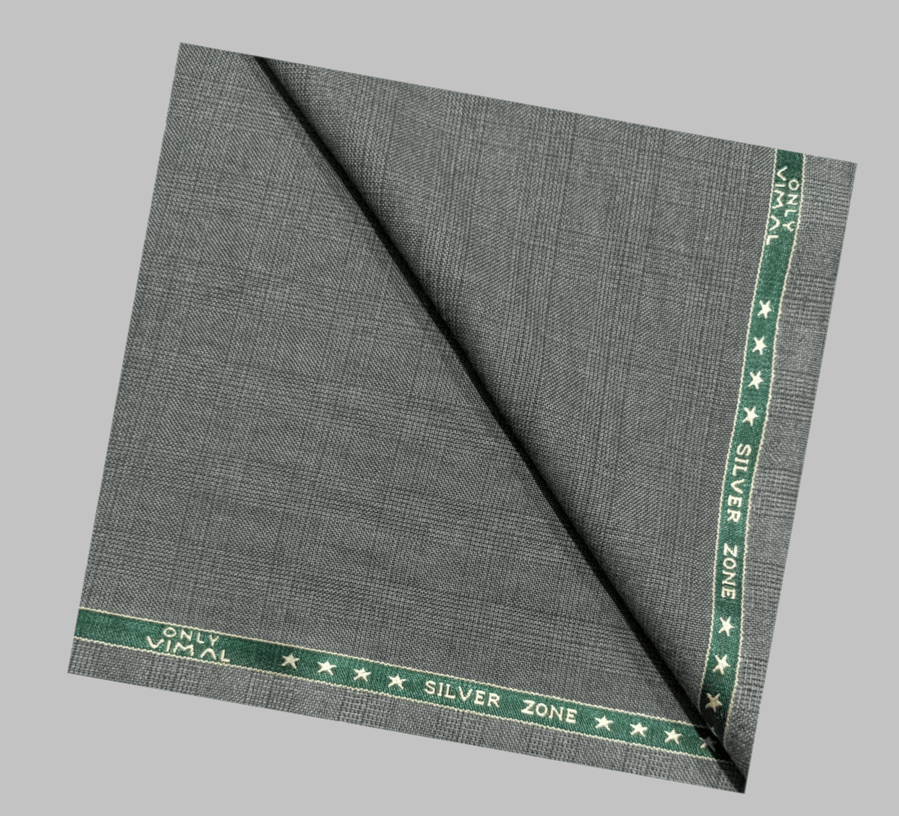 ONLY VIMAL Grey Polyester Blend Men's Unstitched Pant Piece ( Pack of 1 ) (Color: Grey)