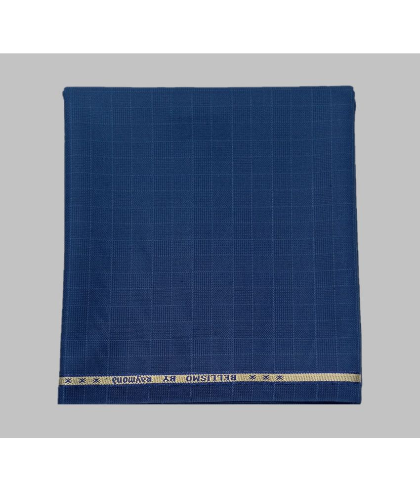 Raymond Blue Polyester Blend Men's Unstitched Pant Piece ( Pack of 1 ) (Color: Blue)