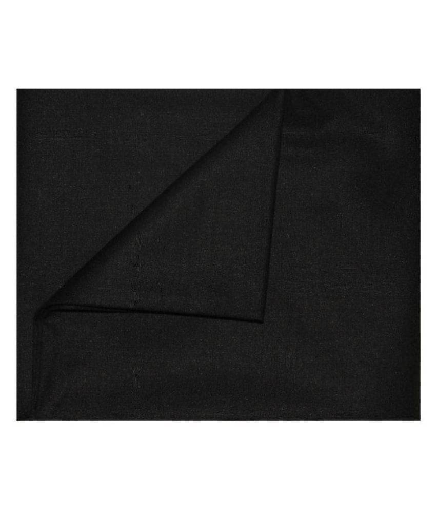 Raymond - Black Cotton Blend Men's Unstitched Pant Piece ( Pack of 1 ) (Size: 1.3 Metre)
