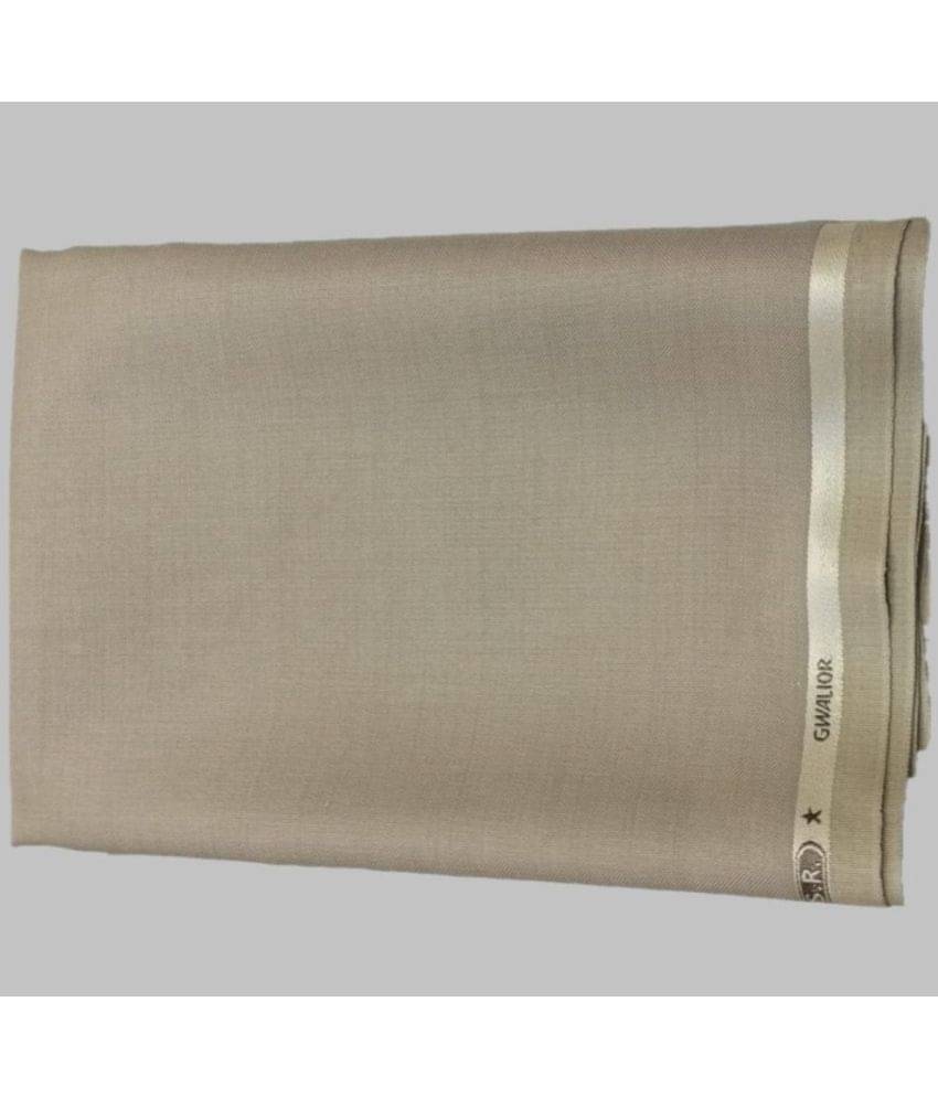 Gwalior - Beige Polyester Blend Men's Unstitched Pant Piece ( Pack of 1 ) (Color: Beige)