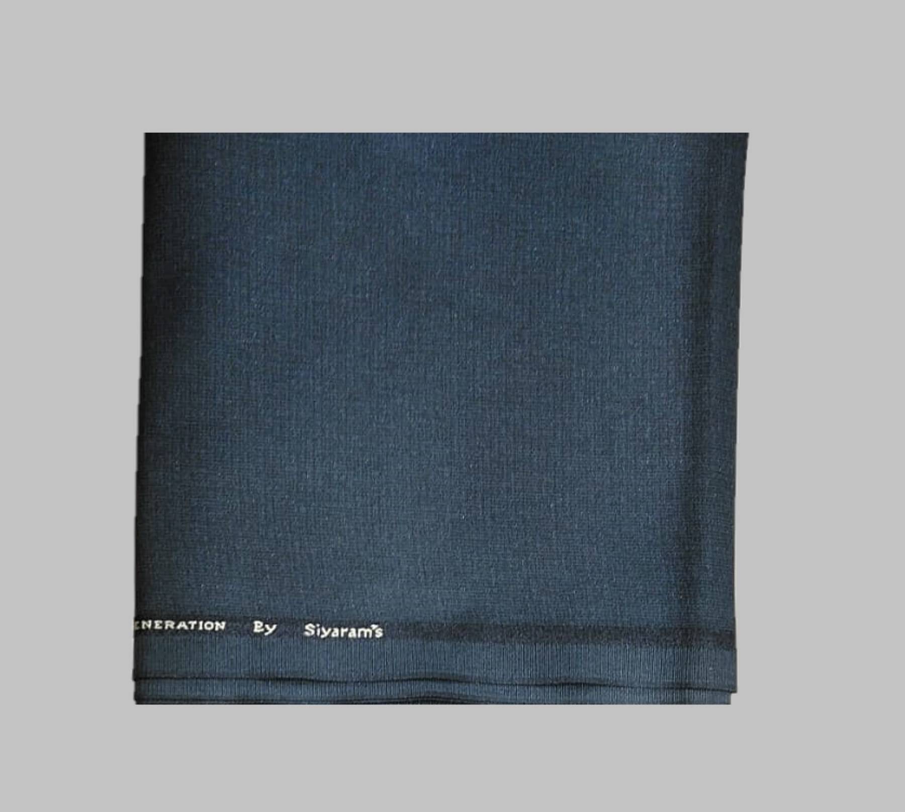 Siyaram Blue Polyester Blend Men's Unstitched Pant Piece ( Pack of 1 ) (Color: Blue)