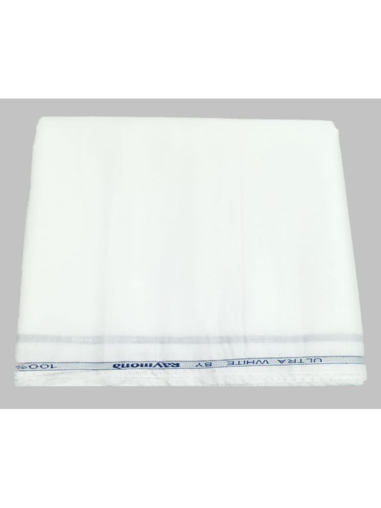 Raymond White Cotton Men's Unstitched Shirt Piece ( Pack of 1 ) (Color: White)