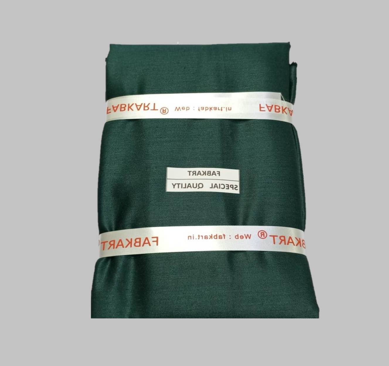 Fabkart - Green Polyester Blend Men's Unstitched Shirt Piece (Color: Green)