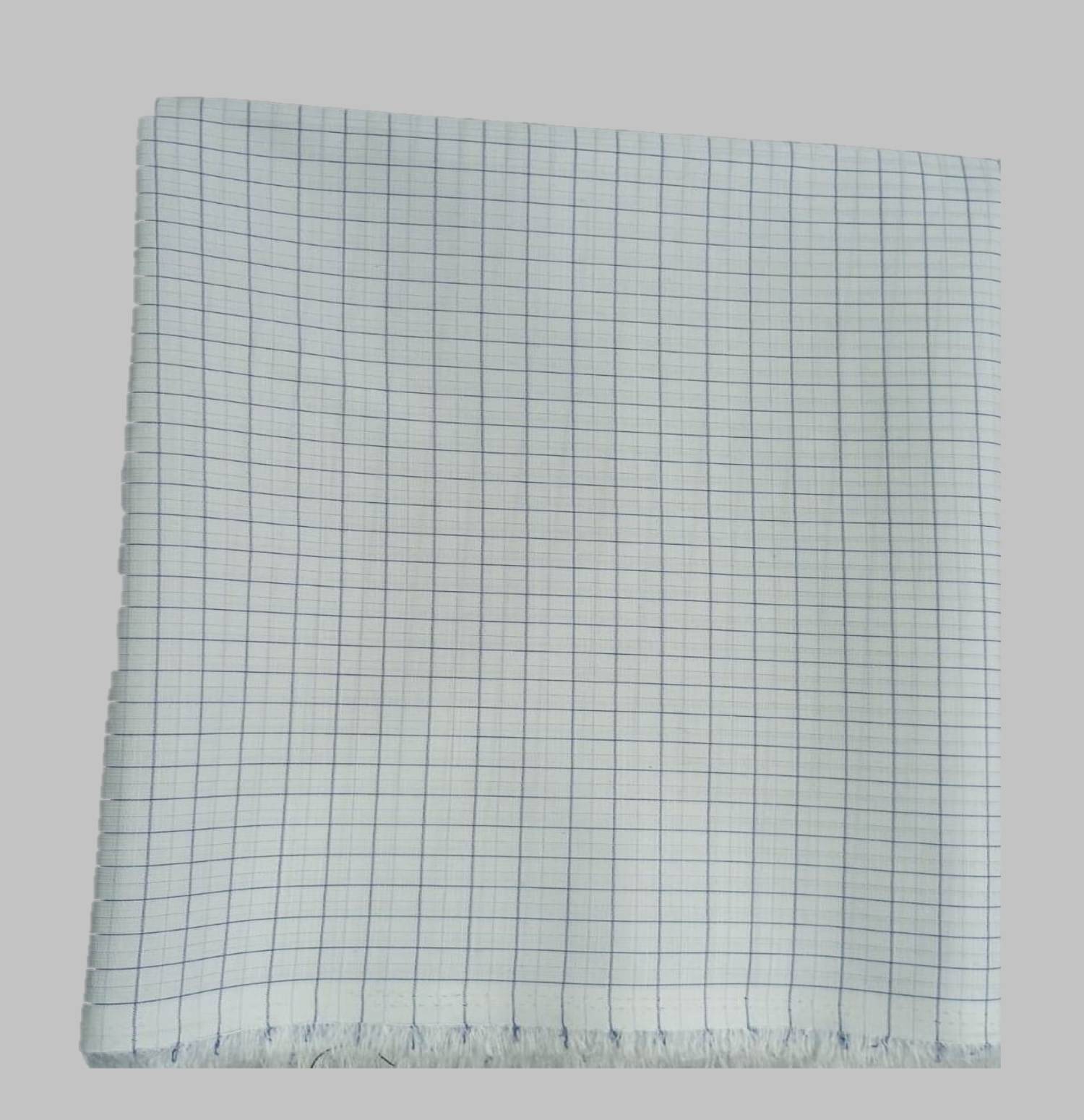 Fabkart White Polyester Blend Men's Unstitched Shirt Piece (Color: White)