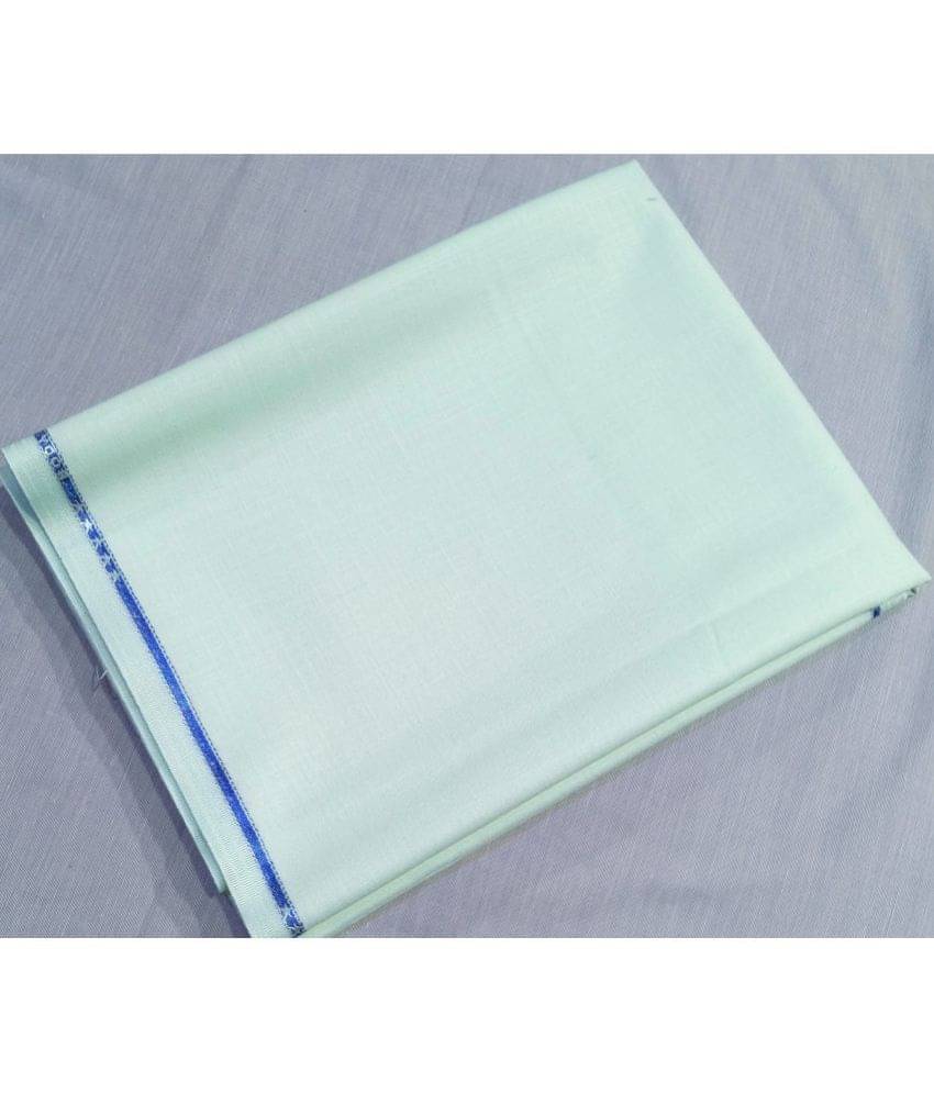 Fabkart - Green Polyester Blend Men's Unstitched Shirt Piece (Color: Green)