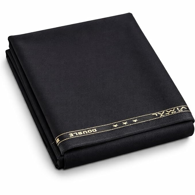 Fabkart Only Vimal Unstitched Black Trouser (1.25m, Polyviscose)