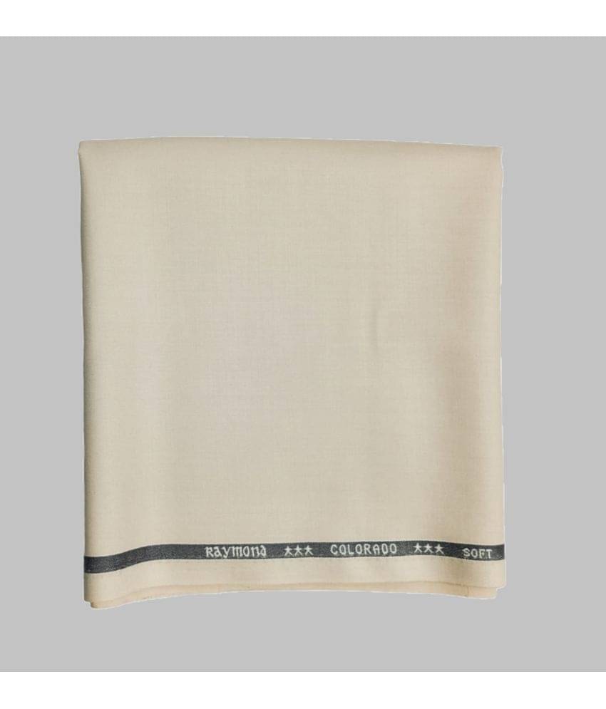 Raymond Beige Polyester Blend Men's Unstitched Pant Piece ( Pack of 1 ) (Color: Beige)