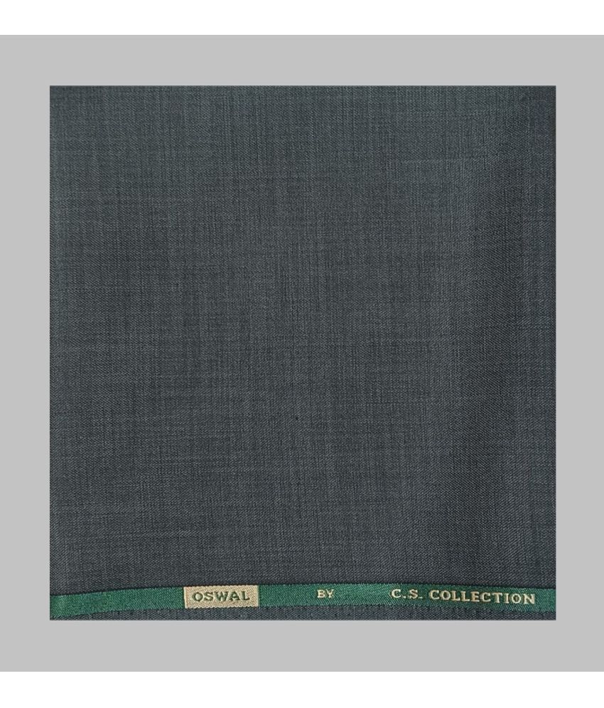 Fabkart Grey Polyester Blend Men's Unstitched Pant Piece ( Pack of 1 ) (Color: Grey)