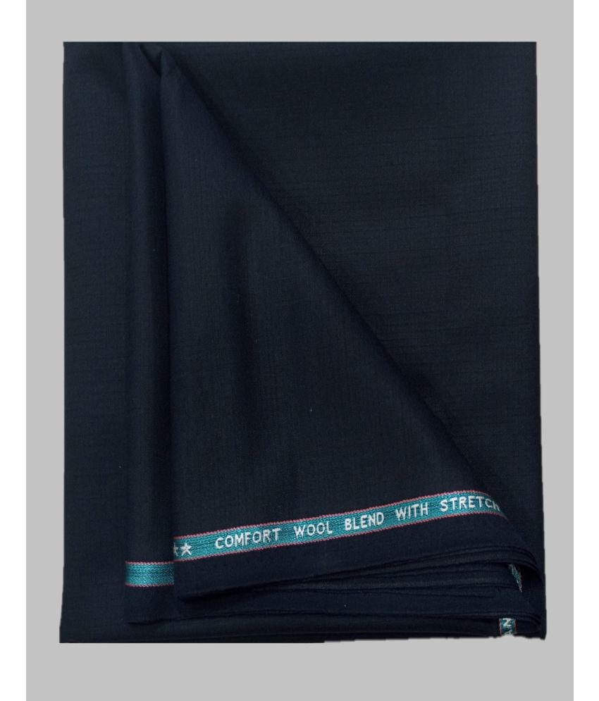 ONLY VIMAL Navy Blue Woollen Men's Unstitched Pant Piece ( Pack of 1 ) (Color: Navy Blue)