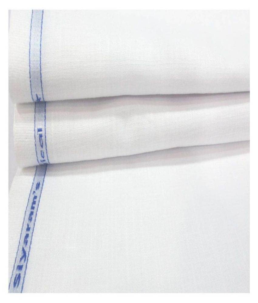 Siyaram White Linen Blended Unstitched Pant Pc (Size: 1.25 Metre)