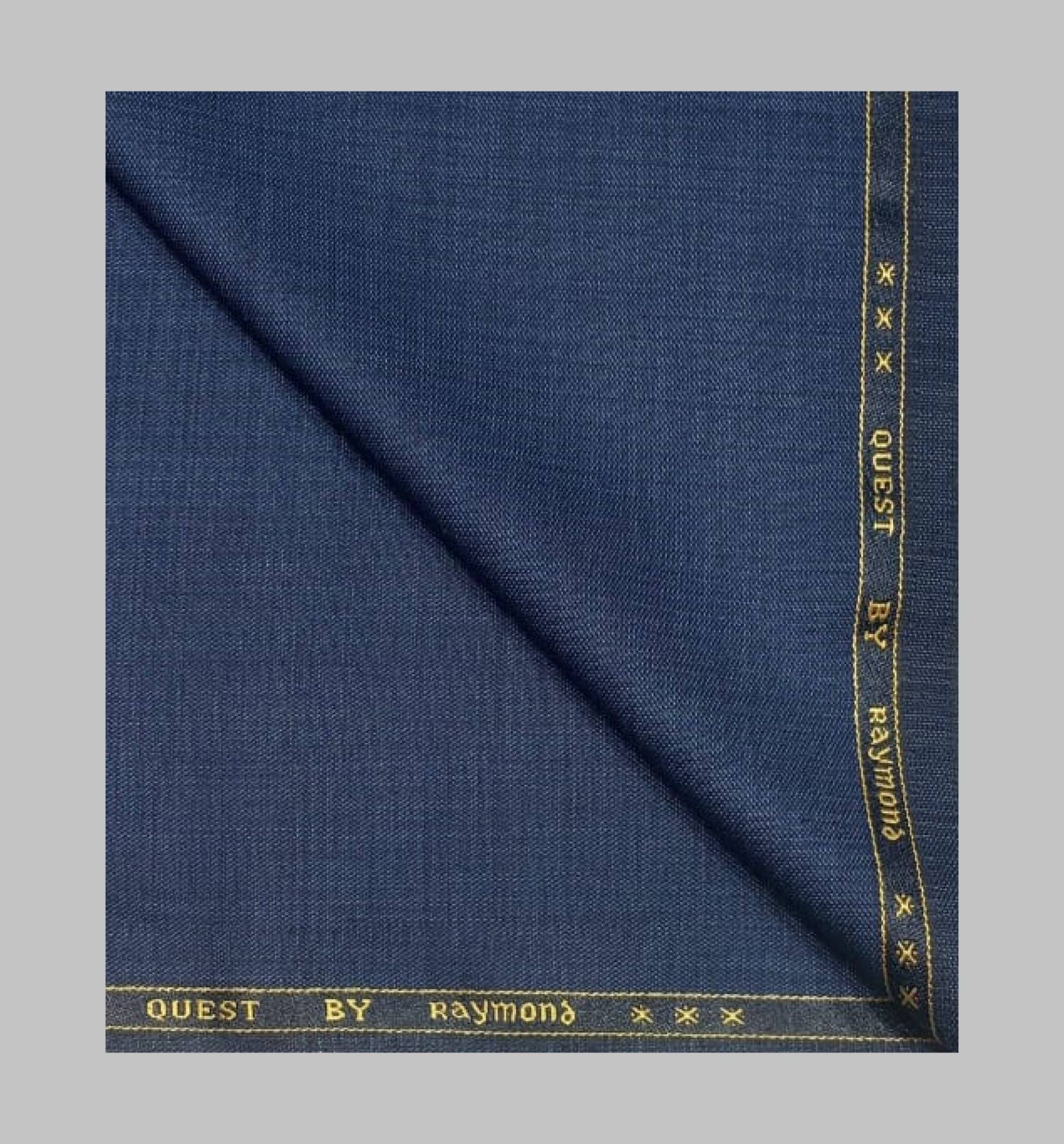 Raymond Blue Polyester Blend Men's Suit Length ( Size: 3.25 Mtr ) (Color: Blue)