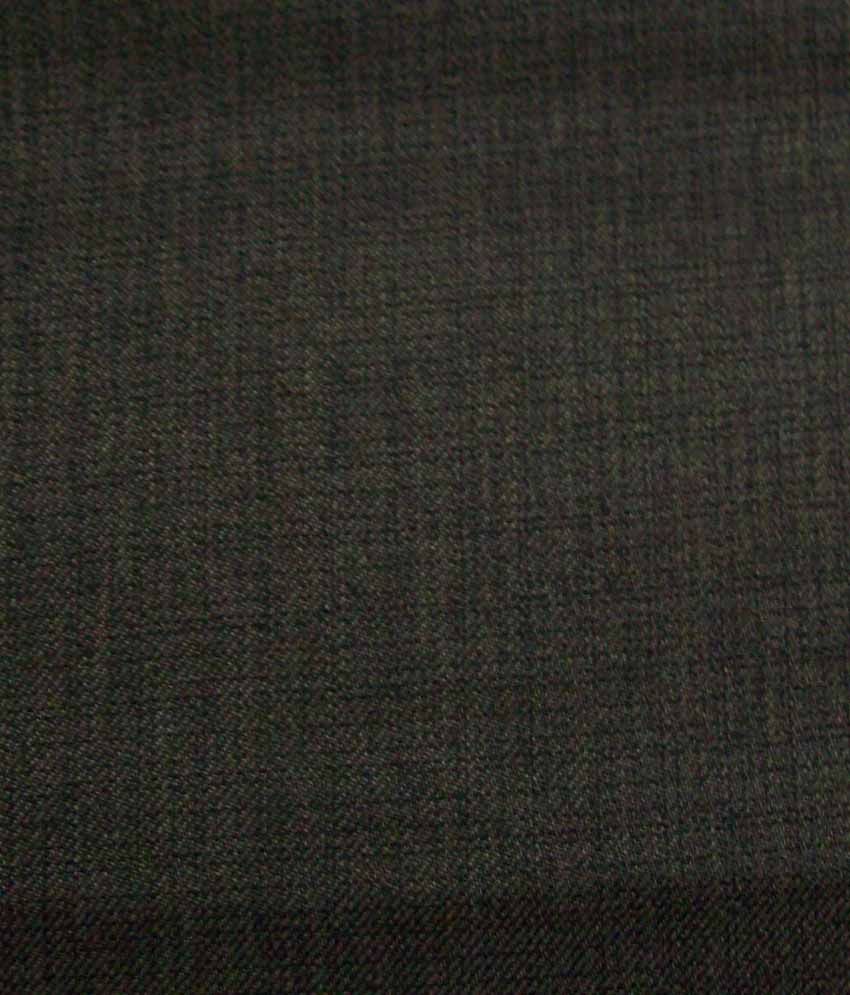 Gwalior Sutings & Shirtings Brown Poly Blend Unstitched Pant Pc (Size: 1.2 Metre)