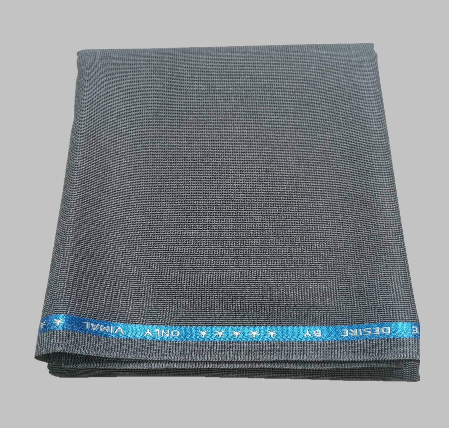 ONLY VIMAL Grey Polyester Blend Men's Unstitched Pant Piece ( Pack of 1 ) (Color: Grey)