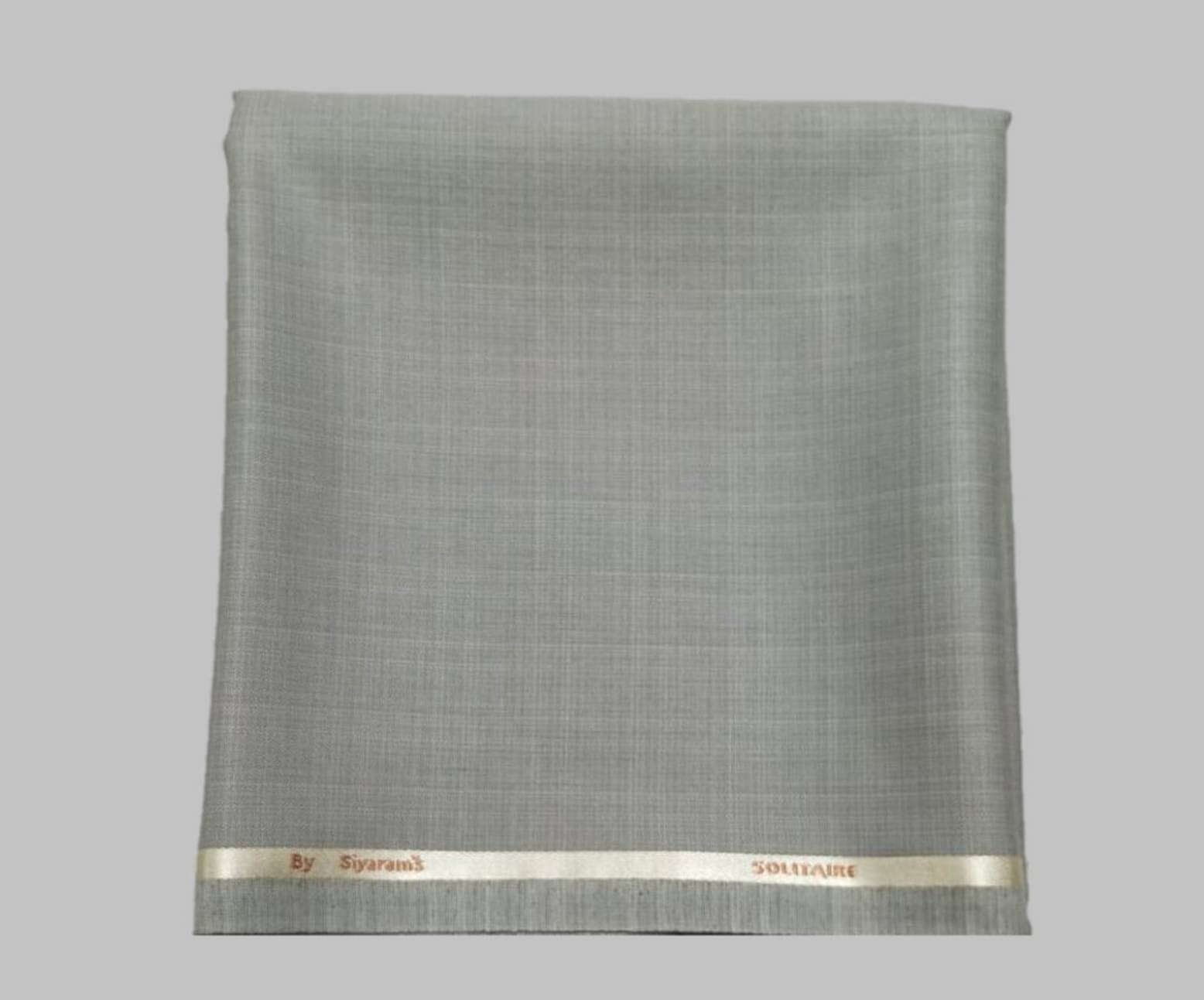 Siyaram - Light Grey Polyester Blend Men's Unstitched Pant Piece (Color: Light Grey)