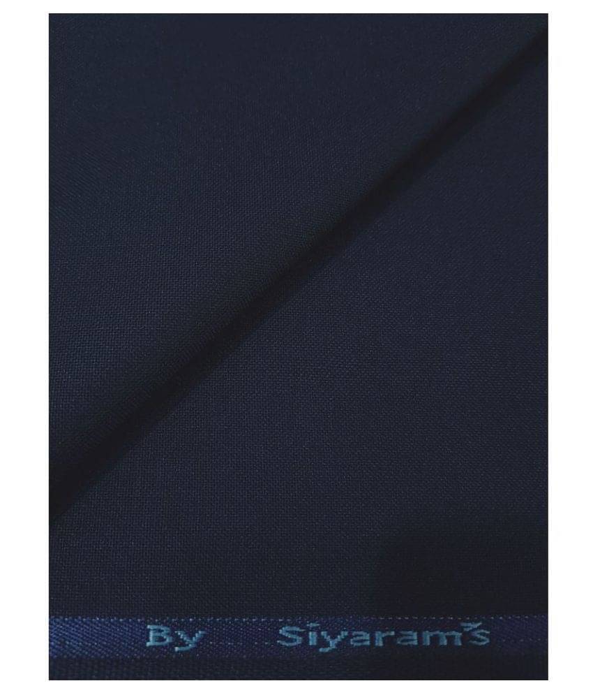 Siyaram's Blue Poly Blend Unstitched Pant Pc (Size: 1.2 Metre)
