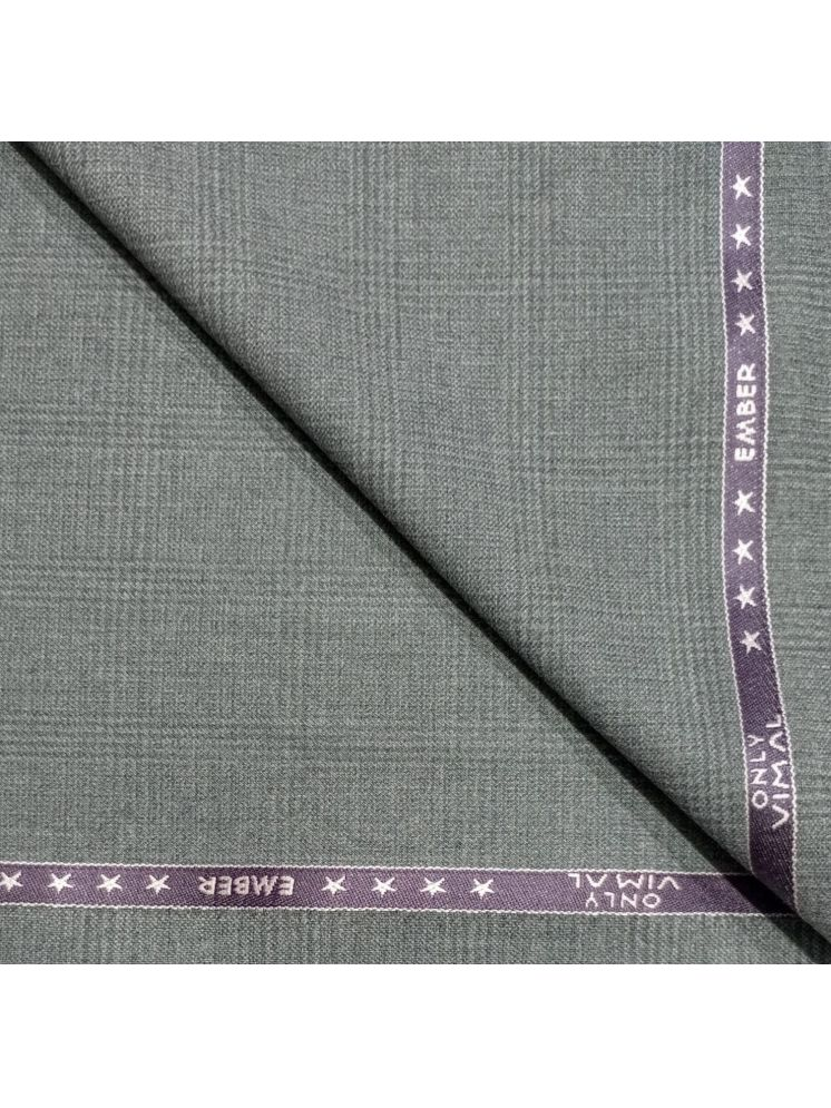 ONLY VIMAL Grey Polyester Blend Men's Unstitched Pant Piece ( Pack of 1 ) (Color: Grey)