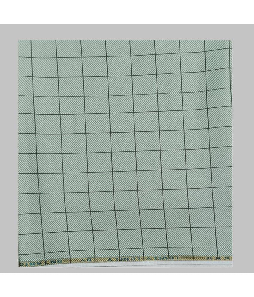 Fabkart Green Polyester Blend Men's Unstitched Shirt Piece (Color: Green)