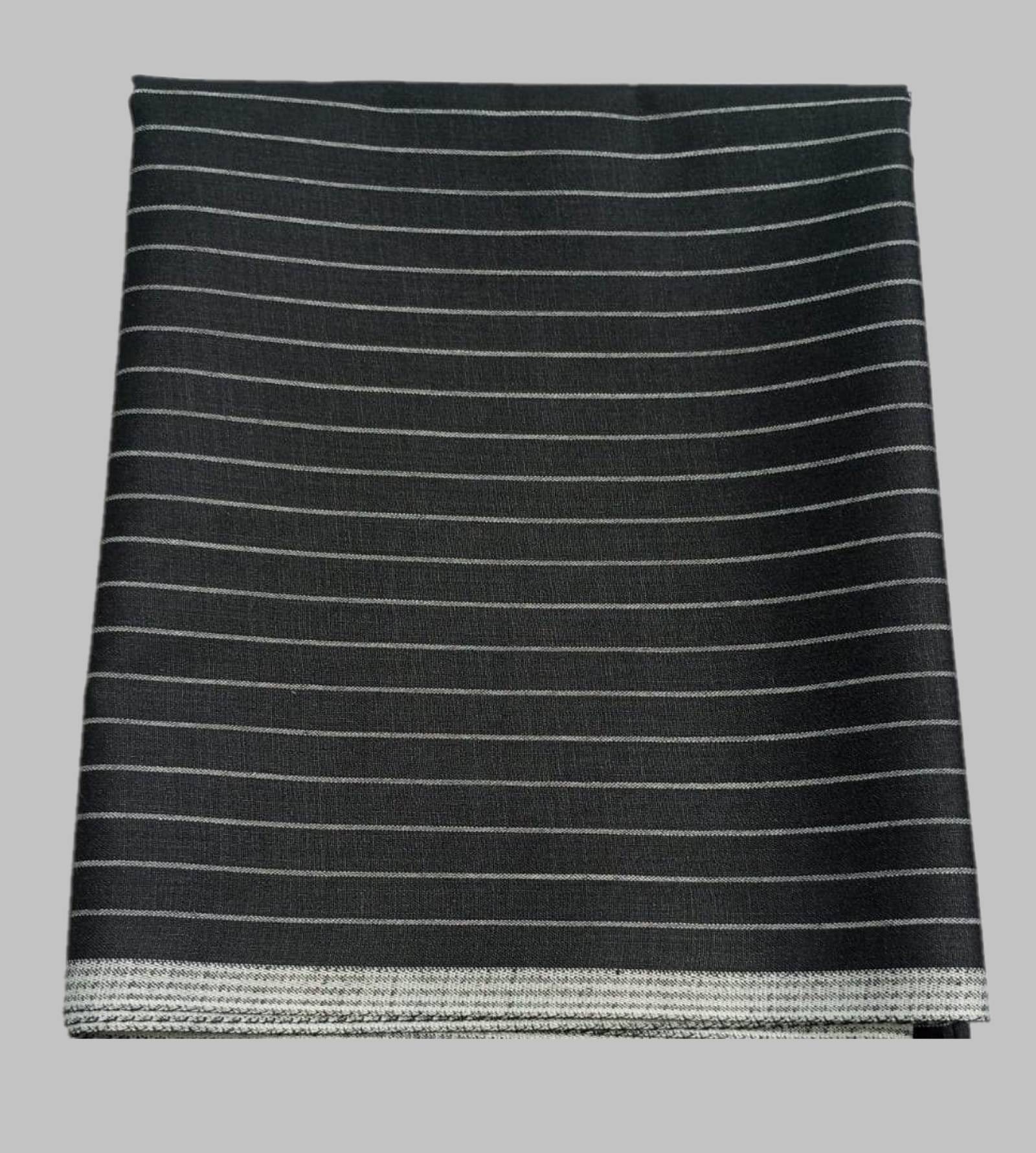 Fabkart Black Polyester Blend Men's Unstitched Shirt Piece (Color: Black)