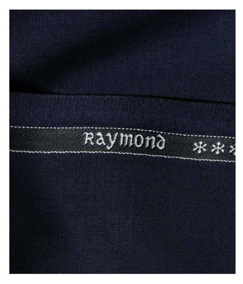 Raymond Navy Poly Blend Unstitched Pant Pc