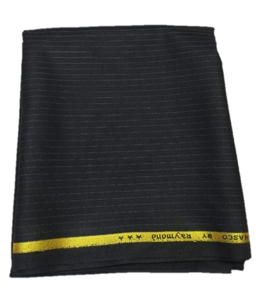 Raymond Black Poly Viscose Unstitched Pant Pc