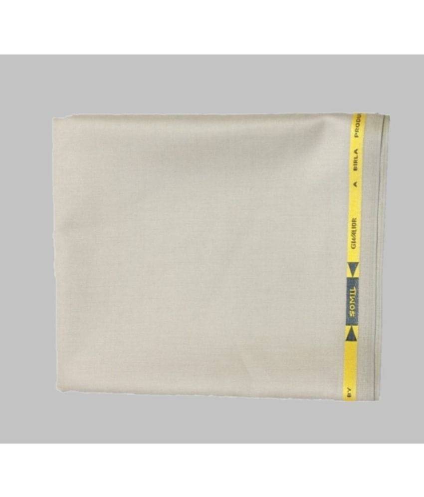 Gwalior - Beige Polyester Blend Men's Unstitched Pant Piece ( Pack of 1 ) (Color: Beige)